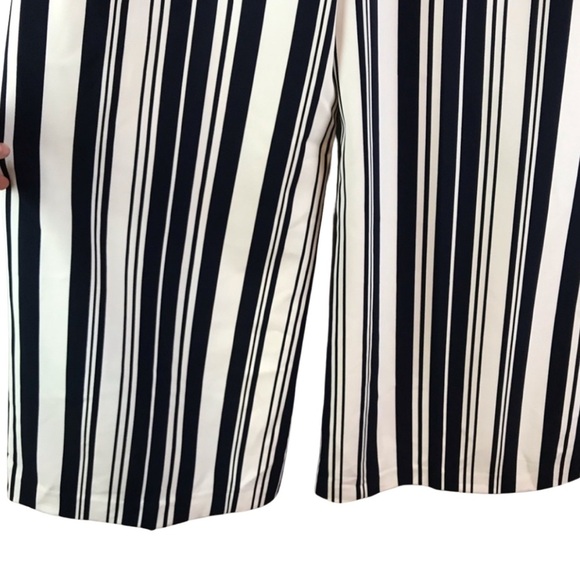 Lena Gabrielle Striped Wide Leg Palazzo Pants High Waist Coastal Chic Resortwear - Picture 8 of 11